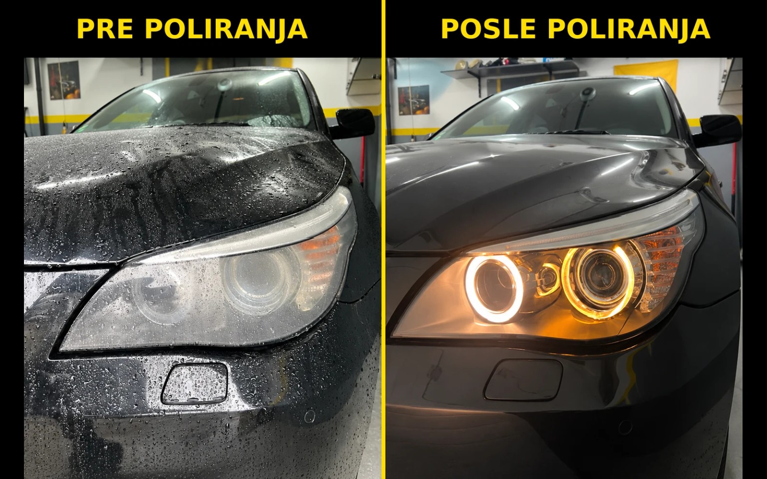 Pre i posle poliranja farova — primer 2